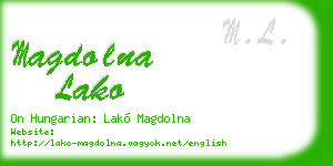 magdolna lako business card