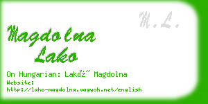 magdolna lako business card
